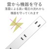 Elecom T-NSLK-2610BK Power Strip, Wide Outlet with 5 AC Adapters,