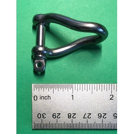 Stainless Steel 316 Twist Shackle 1/4" (6mm) Marine Grade