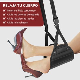 Hamaca de Pie de Avión (Paquete de 2),Reposapiés Portátil de Viaje,Espuma Viscoelástica y Malla Táctil Transpirable,Accesorios de viaje,Adecuado para Vuelos de Larga Distancia y Ificinas