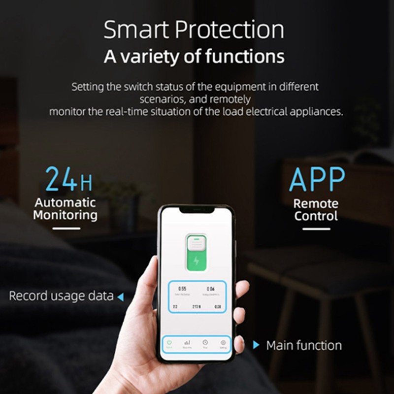 Small Intelligent Circuit Breaker Voice Control Timed Delay Remote WiFi