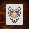 Wolf Stencil, 8.5 x 11 pulgadas, cabeza de lobo ártico