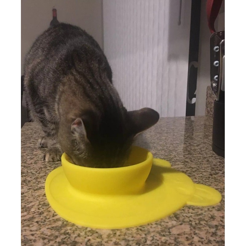Jolly Jon Products Non Slip Suction Yellow Bear Bowl Silicone