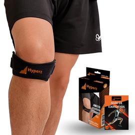 Hyperz – Rodillera Meñisquera Deportiva para Rótula, Rodilleras Ortopédica, Cinta Rotuliana Para Rodillas, Ajustable Antideslizante, Transpirable para Hombre y Mujer, Soporte Menisco y Ligamentos, Soporte para Rodilla, para Gym, Crossfit, Voleibol, Basque