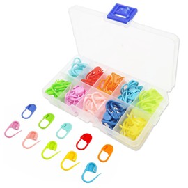 LIAMGUS 120 pcs Color Stitch Markers, Stitch Markers Crochet, Crochet Stitch Markers, Knitting Markers, for Beginner Sewing Knitting DIY Handmade Crafts Supplies (Box Package)