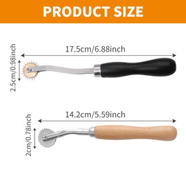 2Pcs Tracing Wheel Sewing Tools Craft Sewing Wheel, Sewing Stainless Steel Roller Sewing Leather Paper Craft Tools Tracing Wheel for Dressmaking Cross Stitch Sewing Leather Paper Craft Tools