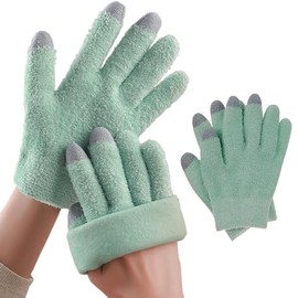 Guantes hidratantes de gel para manos secas, pantalla táctil, hidratantes y suavizantes de manos durante la noche. Forro de gel para reparar y suaviza