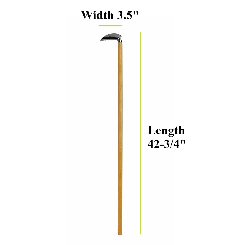 Garden Hoe Long Handle 42-3/4" Heavy Duty Japanese Stainless Steel,