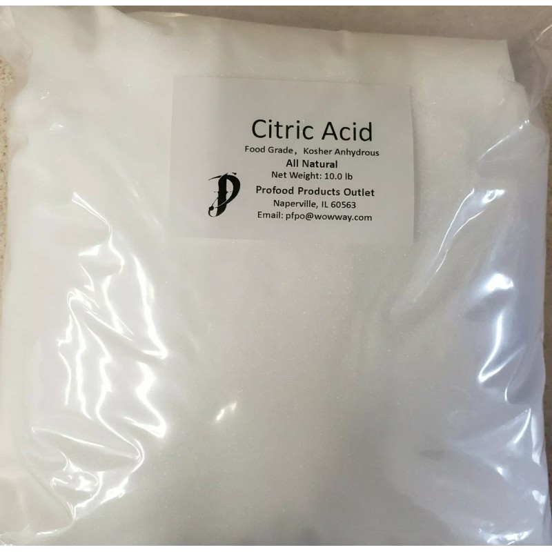 Jungbunzlauer Citric Acid anhydrous, 10.0 lb, 100% Pure, All Natural,