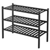 ROMGUAR CRAFT 3 Tier Bamboo Shoe Rack for Closet Free