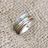 ENERGY STONE 925 Sterling Silver Fidget Ring | Women Spinner