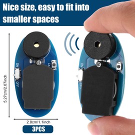 3pcs Cricket Noise Maker Prank, Oval Shape Concealed Annoying Beeping Device with 16 Chirping Sounds Prank Noise Machine for Office School Home Party Gag Gifts (Blue)