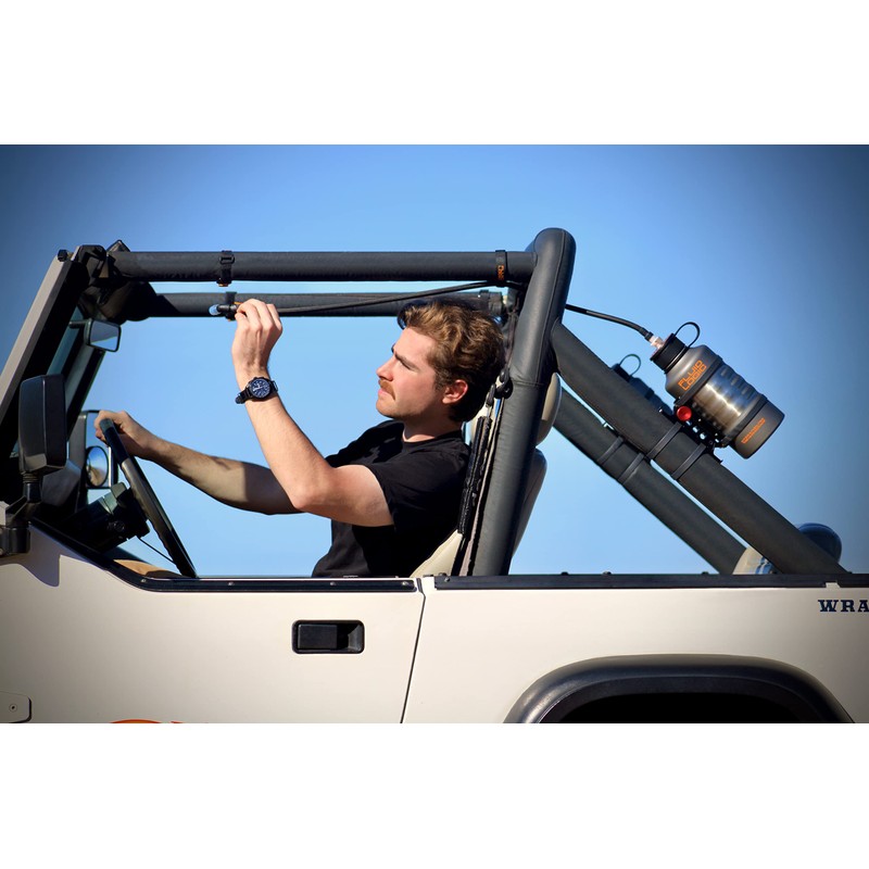 Fluidlogic Wave Stainless Steel Hydration Bottle w/Quick Release Universal Rollbar