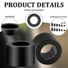 Spacer Plastic Pack of 320 Insulation Washers without Thread Black