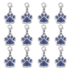 PATIKIL Marcadores de Punto de Ganchillo con Forma de Huella de Perro, Paquete de 12 Marcadores de Metal para Tejer y Hacer Joyas, Color Morado
