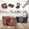 MUZIRI KINOKOO Sony A7C II Case, Retro PU Leather Protective