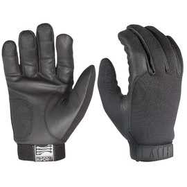 HWI Gear ND100L Lined Neoprene Duty Glove, Cold Weather, Water Resistant, Warm, Durable, Ultra Flexible, Ergonomic Cut, Wrapped Finger Black, XXS