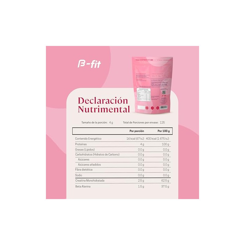 B-FIT B Creabet - Creatina Monohidratada Pura en Polvo -