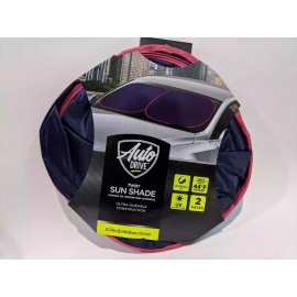 Auto Drive Twist Sun Shade Universal Fit, UV Protection Color: Blue & Red