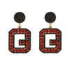 Game Day Earrings Football Sports Team Spirit Earrings Crystal Rhinestone