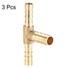 sourcing map Brass Hose Reducer Fitting T 3 Way Barb