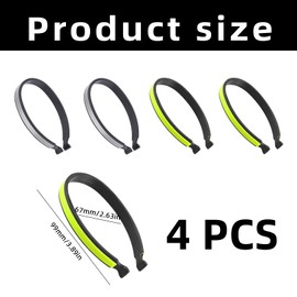 2 Pairs of Bicycle Trouser Clips, Trouser Protection Bicycle Chain, Trouser Band Bicycle, Bicycle Clips, Trouser Clips for Cycling, Trouser Clips Reflectors (Green + Grey)