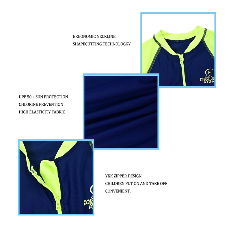karrack Boys One Piece Zip Rash Guard Swimsuit Kid Water