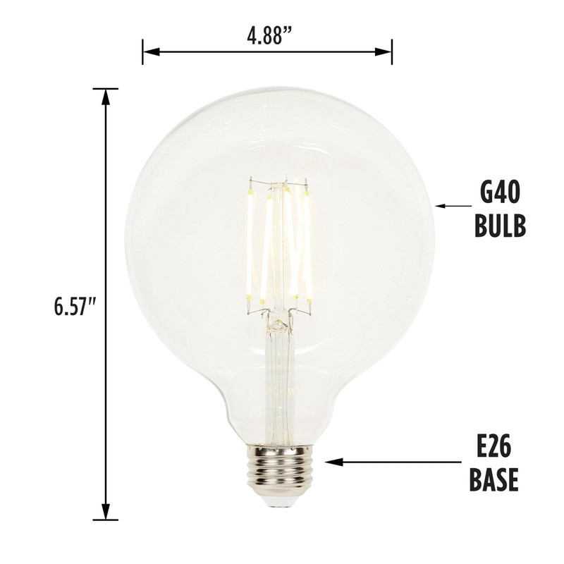 Westinghouse Lighting 5317500 6.5 Watt (60 Watt Equivalent) G40 Dimmable