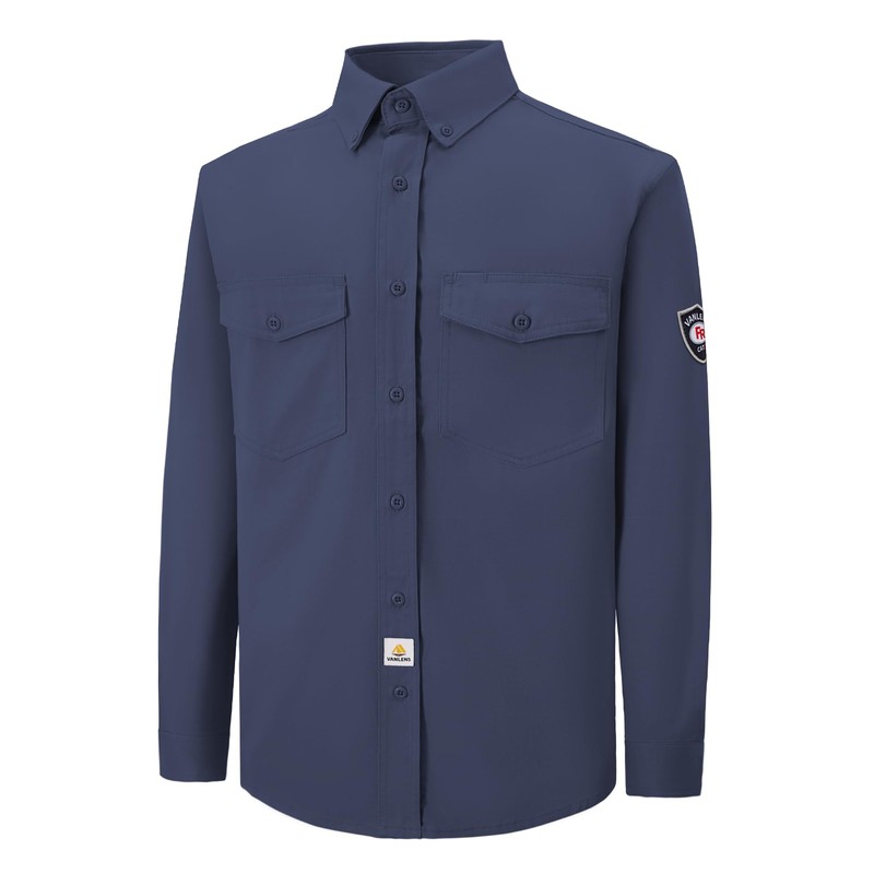 VANLENS FR Shirt Flame Resistant Work Shirt Men's Cotton 7.5oz
