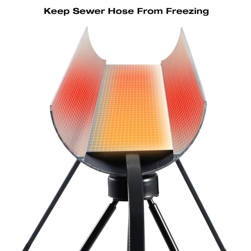 H&G Lifestyles Heated Sewer Hose Support for RV, Stainless Steel