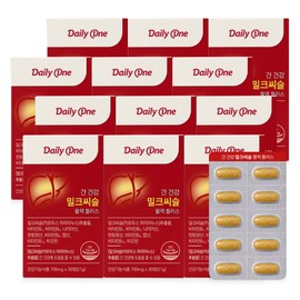 Daily One Liver Health Milk Thistle Vitality Plus Silymarin Vitamin B Nutrient 30 tablets, 12 / 데일리원 간 건강 밀크씨슬 활력 플러스 실리마린 비타민B 영양제 30정, 12개