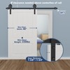 8FT Single Sliding Barn Door Hardware Kit, Basic Black Big