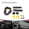 Bling Car Accessories Set Rhinestone Steering Wheel Cover Coaster Starter