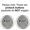 Googly Eyes Buttons - 58mm (2.25in) - 2 pins per