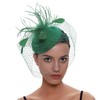 DRESHOW Fascinator Hats for Women Pillbox Hat with Veil Headband