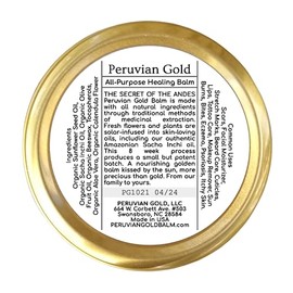Llama Mama- Peruvian Gold  Blsamo curativo orgnico multiusos  Cicatrices, eczema, crema humectante facial, piel seca                                  