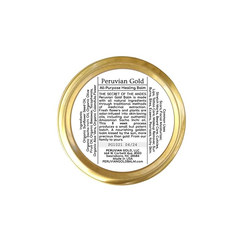 Llama Mama- Peruvian Gold Blsamo curativo orgnico multiusos Cicatrices, eczema,