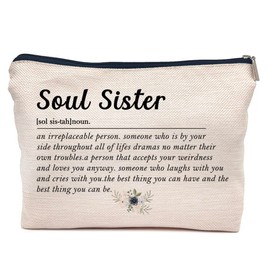 IWXYI Friend Makeup Bags,Friend Definition Makeup Bags With Zipper,Bestie Friend Makeup Bag Zipper Pouch Travel Toiletry Gifts For Women,Friend Gifts For Women,Friend Gifts