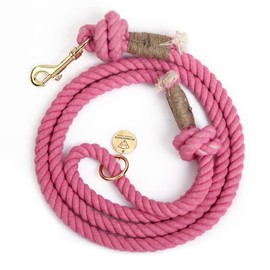 Pink Handmade Rope Leashes for Dogs Rope Dog Leash Rope Cute Dog Leash Braided Dog Leash Cotton Rope Leash for Medium Dogs Large Dogs 5FT Organic Cotton