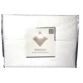 Art of the Weave 1000 TC Cotton Blend Sheet Set Feathers/Leave