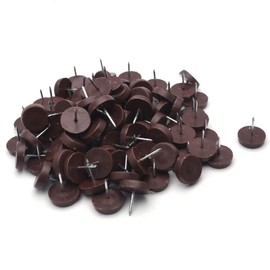 ZAYI 18mm Nylon Glide with Nail Brown Furniture Sofa Feet Table Leg Feet Protector Pad Nail for Wood Furniture and Hard Floor Surfaces 50pcs(18mm, Brown)