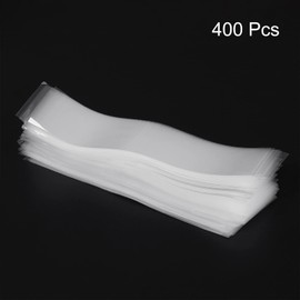 PATIKIL 155x40mm Perforated Shrink Bands, 400 Pack PVC Heat Shrink Wrap Band Fits Cap Diameter 3.74 to 3.82 Inch for Jars Cans, Clear