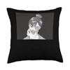 Anime Boy with Mask - Stylish Character Design Throw Pillow