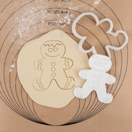 Flycalf Christmas Cookie Cutters with Plunger Stamps