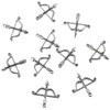 Uniquer 100Pcs Antique Silver Bow and Arrow Charms Pendants,Archery Charms