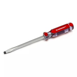 Crescent CS5166 Full Polish Chrome Red Slotted Tip Screwdriver 5/16 x 6 in.