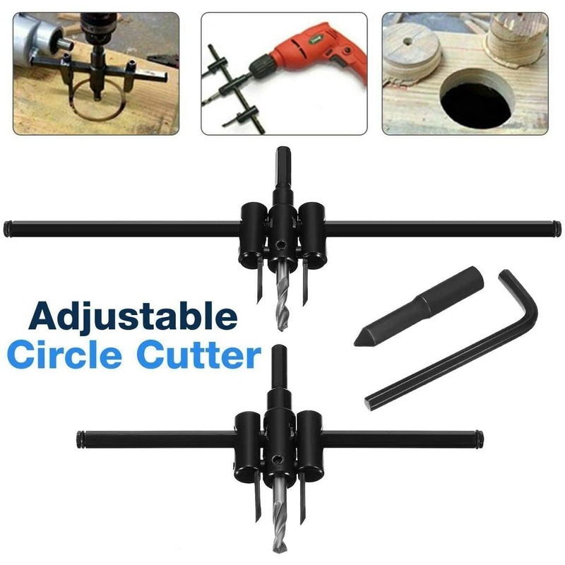 30-300mm Adjustable Circle Hole Cutter Hole Saw Drill Bit Round