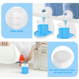 4pcs Laundry Detergent Cup,Laundry Detergent Measuring Cup,Laundry Measuring Cup,Washable Detergent Cup for Liquid Detergent,Silicone Laundry Measuring Cup,No More Mess or Leaks,for Laundry Room
