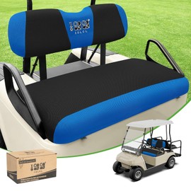 Juego de fundas de asiento para carrito de golf 10L0L, para club Car DS y EZGO TXT RXV original cojín de asiento delantero, material de tela transpirable que se mantiene fresco en verano, no hay