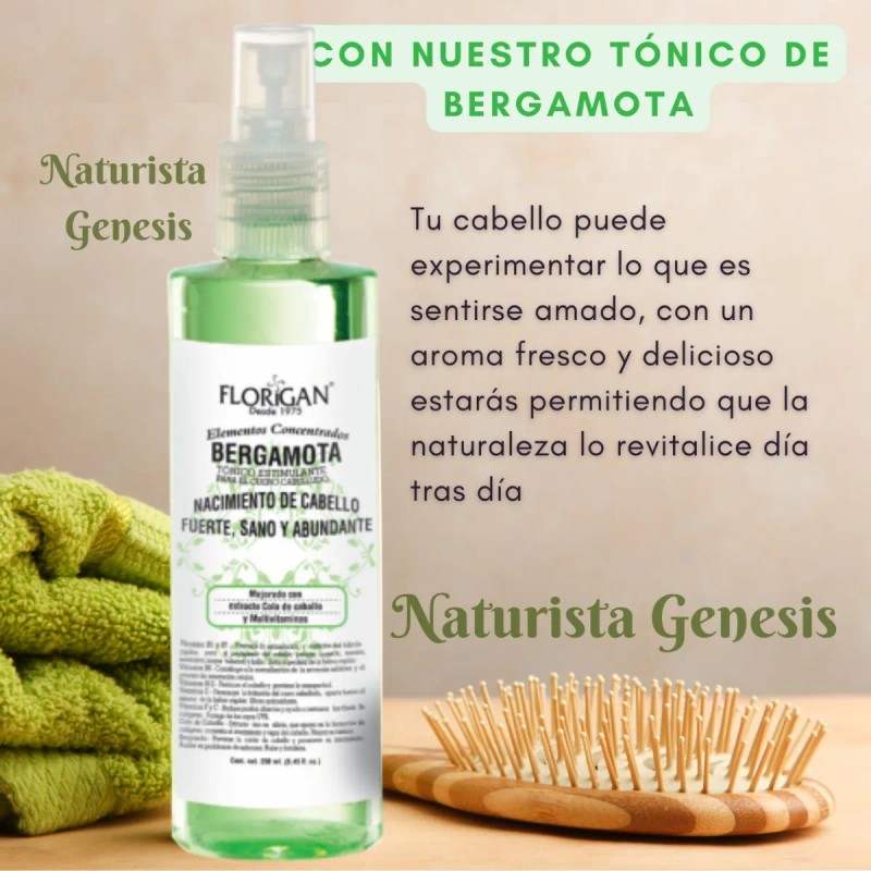 Tónico Para Cabello De Bergamota Florigan 250ml Crecimiento