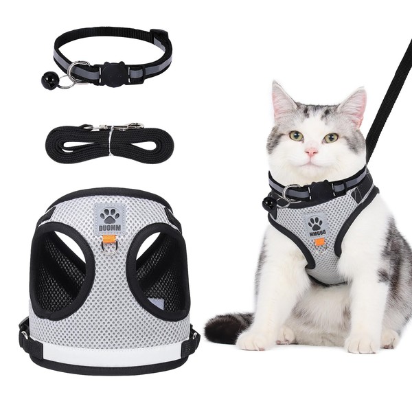 TAIXING Cat Harness and Lead Set, Adjustable Reflective Stripe Kitten